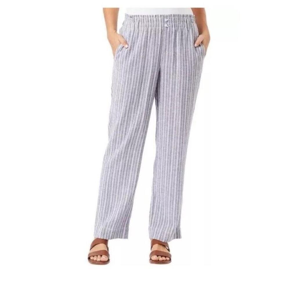 Briggs Women's Linen Blend Pull on Pants, Medium AJ9